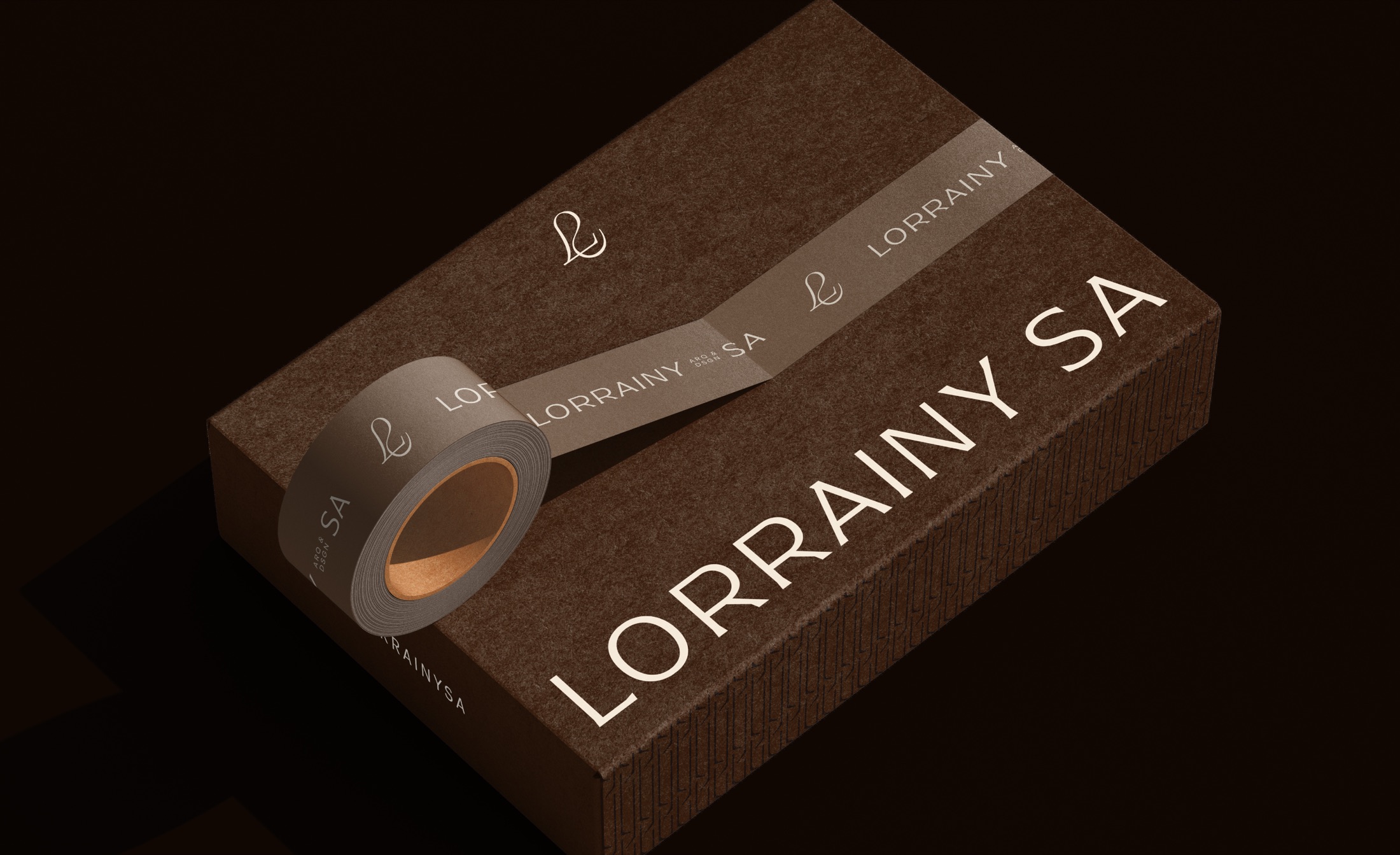Box and ribbon with the Lorrainy Sa brand