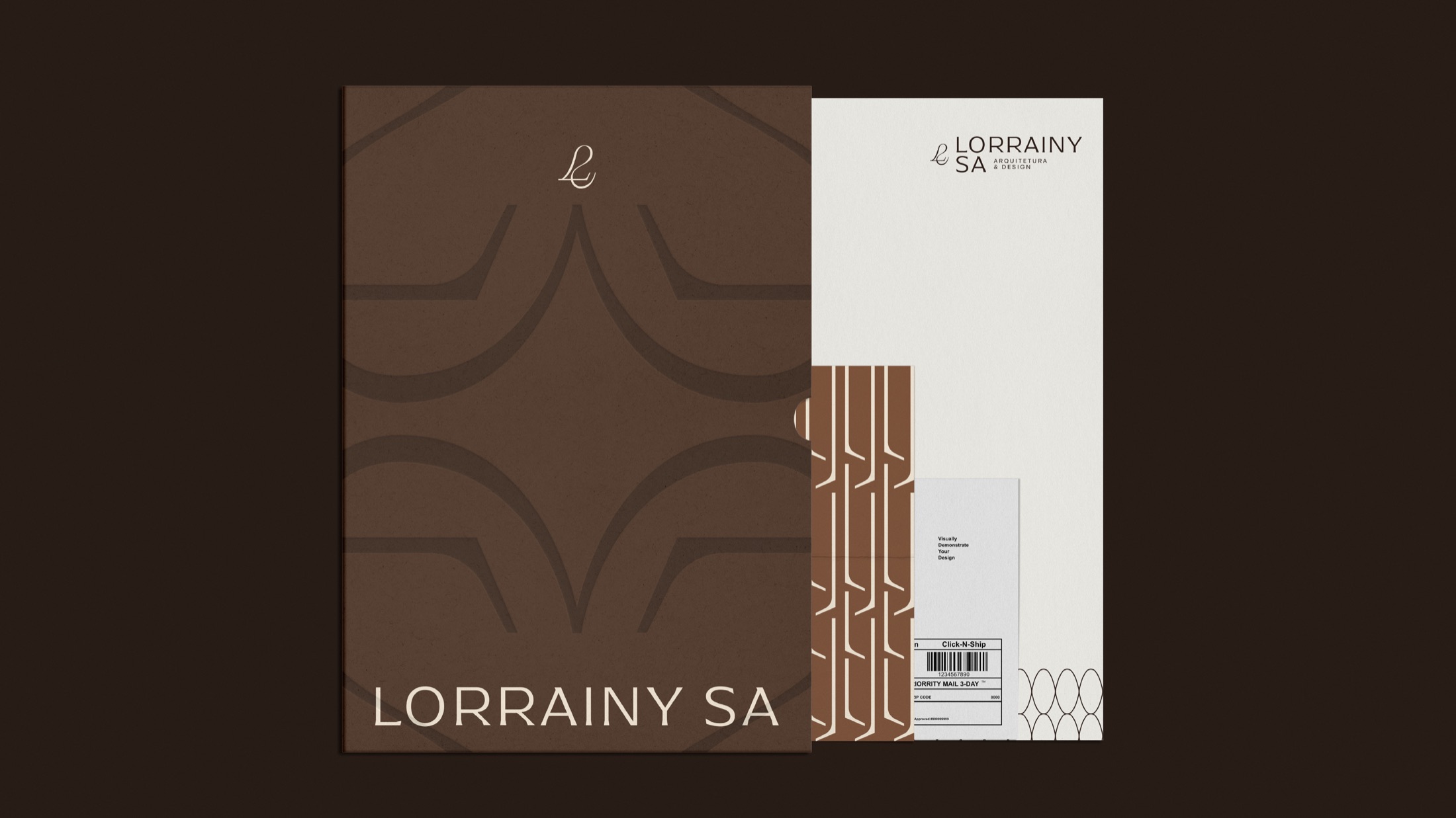 Folder with the Art Nouveau–inspired pattern
