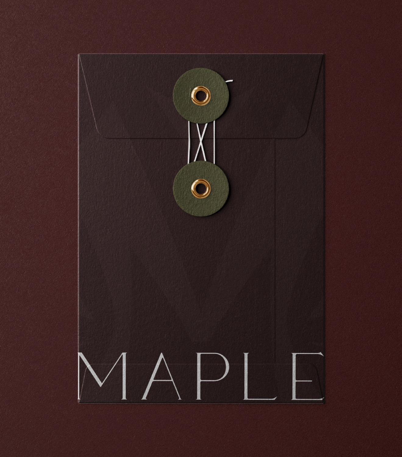 Envelope com a marca Maple