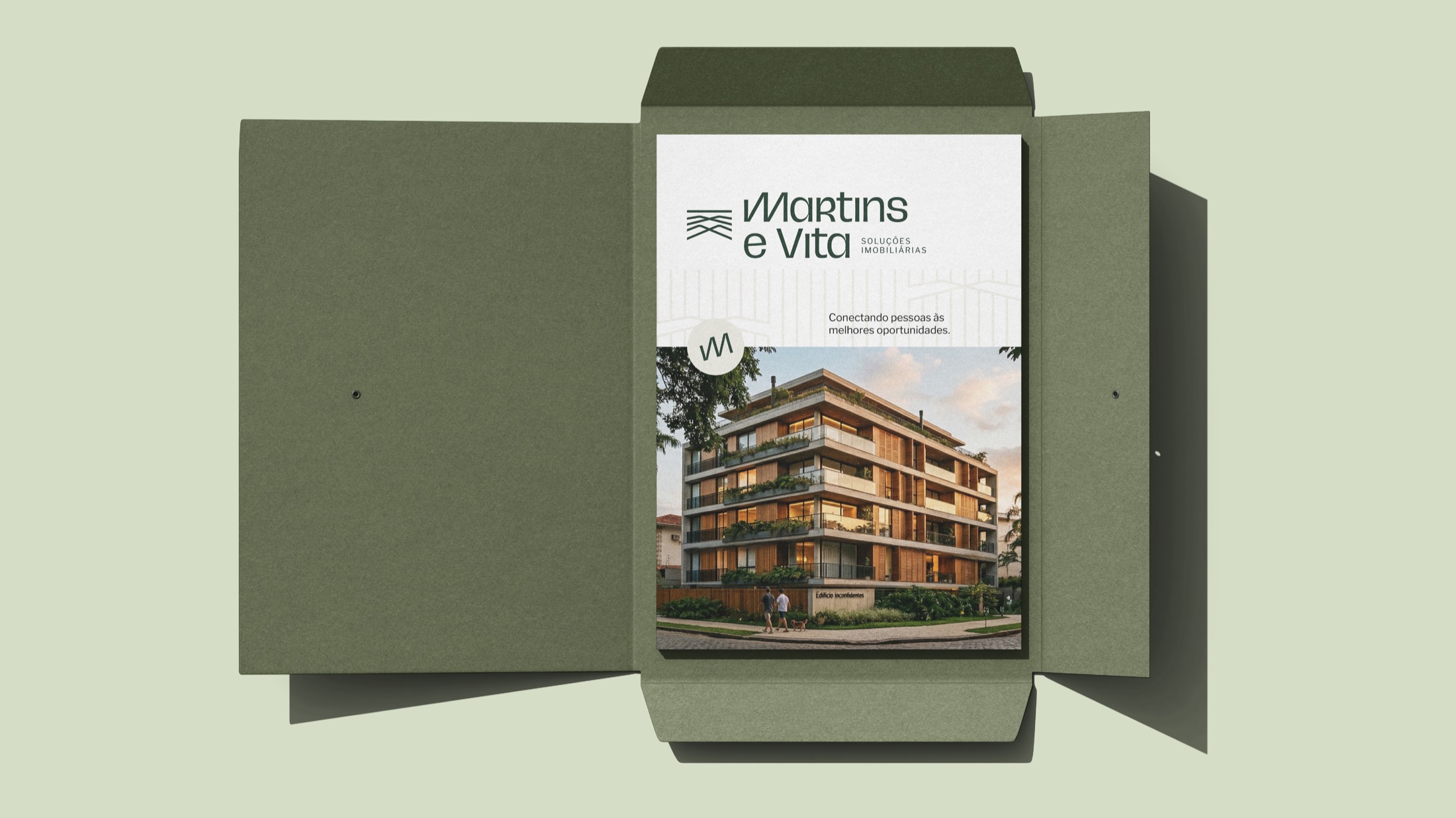 Pasta com a marca e um empreendimento